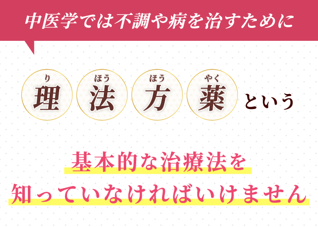 理方法薬という基本的な治療法を知っていなければいけません